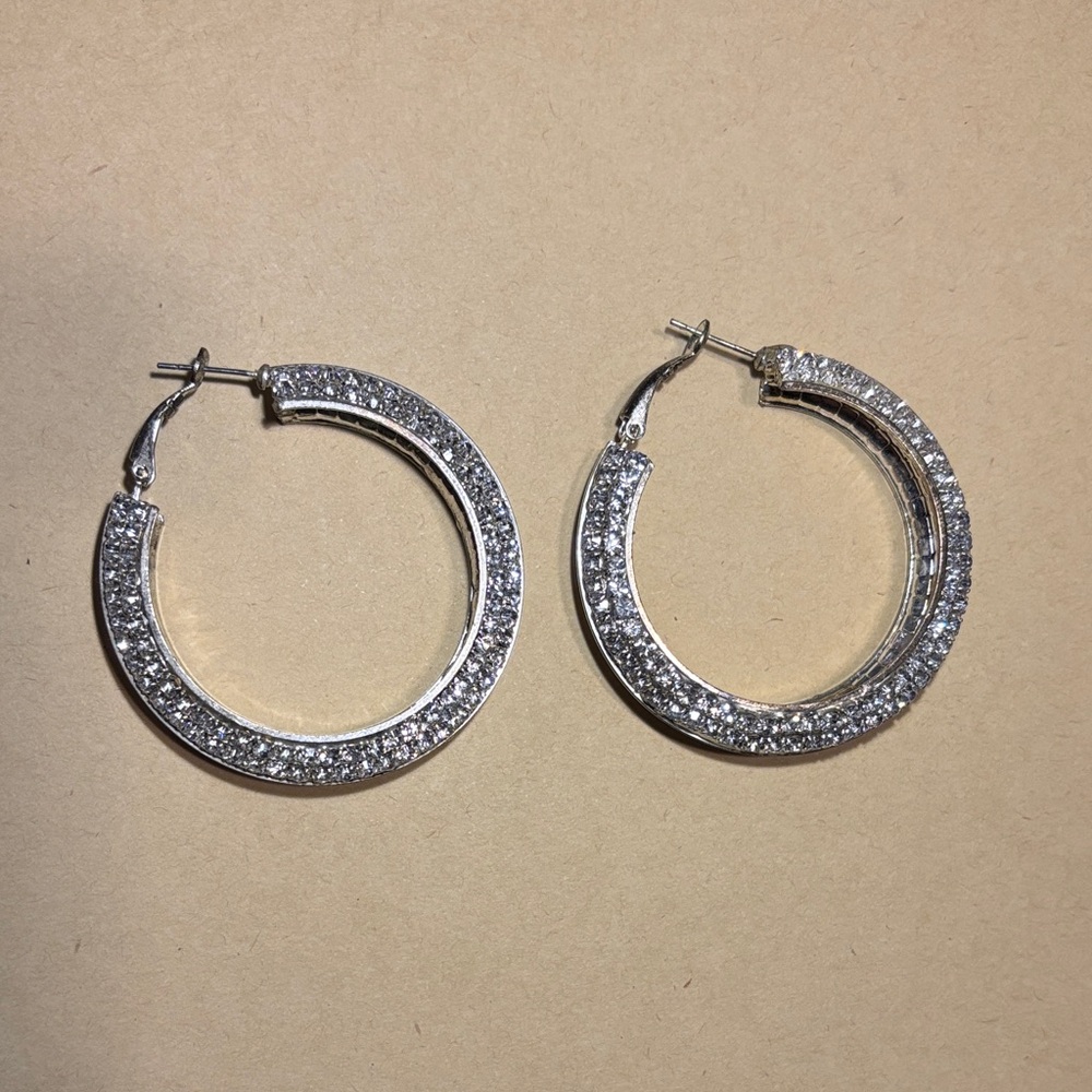Elegant Silver Hoop Earrings